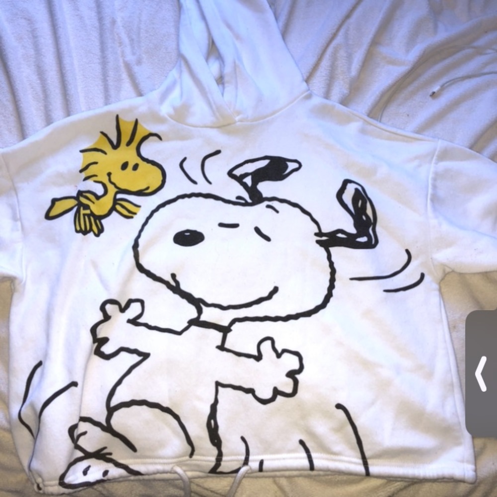 SLIGHTLY CROPPED SNOOPY HOODIE SIZE M